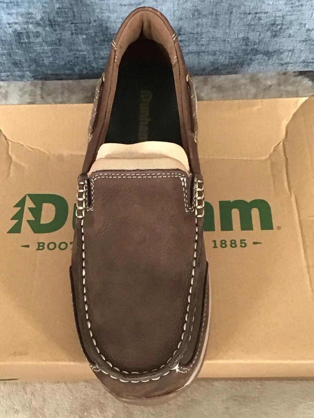 Dunham Men's Captain Venetian Dark Brown Slip-On Casual Moc Toe Shoe